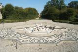 Villa Arconati - Fontana del Delfino sfondo Teatro di Diana